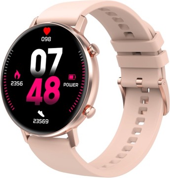 SMARTWATCH DAMSKI ZEGAREK TĘTNO KROKI PL + 2 PASKI