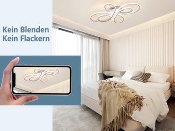 ZMH LAMPA SUFITOWA LED LAMPA PLAFON ŚCIEEMNIALNA PILOT KREATYWNA NOWOCZESNA