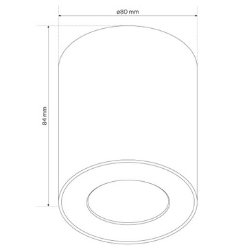 ТРУБКА НАВЕРХНЕГО ОСВЕЩЕНИЯ ДЛЯ ВАННОЙ КОМНАТЫ GU10 БЕЛАЯ IP44 EDO