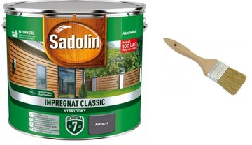 Impregnat SADOLIN CLASSIC- antracyt, 9l + PĘDZEL