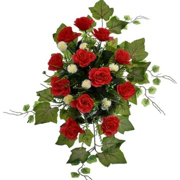 ЦЕНТР КОМПОЗИЦИИ ДЛЯ КЛАДБИЩА ВАЗА ВСТАВКА ИСКУССТВЕННЫЕ ЦВЕТЫ ЦВЕТОЧНЫЙ ГОРШОК РОЗЫ