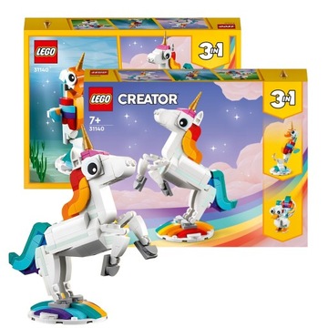 LEGO ZESTAW CREATOR 3 W 1 MAGICZNY JEDNOROŻEC PREZENT