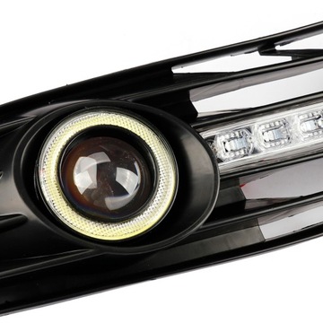 VW Passat B5 FL Halogen + дневные ходовые огни в решетках бампера