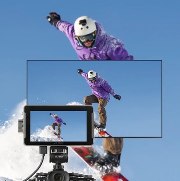 Monitor podglądowy VILTROX DC-550 HD HDMI 3D LUT + akumulator HDMI etui