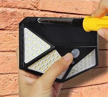 Солнечная лампа НАСТЕННЫЙ СВЕТИЛЬНИК с датчиком движения 100LED E080