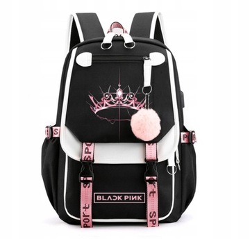 BLACKPINK Plecak szkolny PORT USB LAPTOP