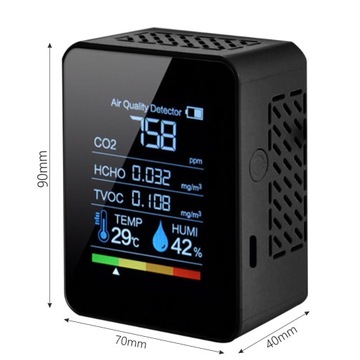 ДАТЧИК КАЧЕСТВА ВОЗДУХА, СЧЕТЧИК CO2, PPM, ВЛАЖНОСТЬ, ТЕМПЕРАТУРА, USB