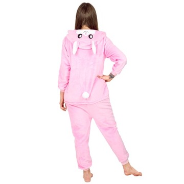 KOSTIUM KOMBINEZON ONESIE KIGURUMI PRZEBRANIE KRÓLIK CIEPŁA PIŻAMA DRES L