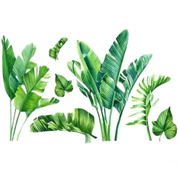 NAKLEJKI NA ŚCIANĘ LIŚCIE MONSTERA szafę meble szybę lustro do pokoju domu