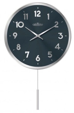 Zegar ścienny CHERMOND srebrny 35cm + Bateria