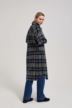 Длинное клетчатое пальто М от MOODO.
