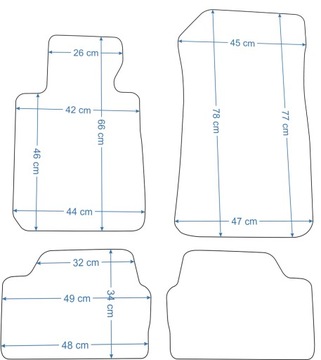 БМВ серии 1 E87 04-11 Велюровые коврики эконом-класса.