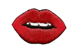 IRON-ON SET LIPS ROSE OOPS SM PL патчи