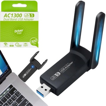 KARTA SIECIOWA WI-FI ADAPTER USB 3.0 1300Mbps DUAL