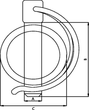 Шплинт для трубы, оцинкованный, гопарт 10х60 мм.