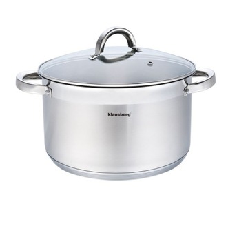 GARNEK STALOWY POKRYWĄ 9,5L 28CM INDUKCJA GAZ 7128