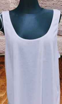 Bluzka TOP TANK gładka BIAŁA Infinity Woman BASICS r 44 ( 2XL )