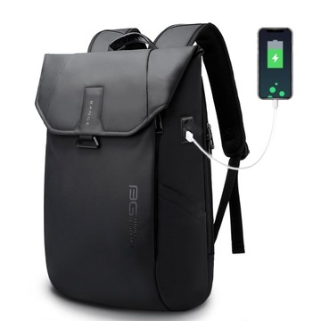 Plecak Bange BG-2575 na laptopa 15,6 z USB dwukomorowy czarny