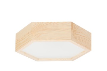 Lampa sufitowa LEJA heksagon fi275 SOSNA do salonu kuchni łazienki STYLOWA