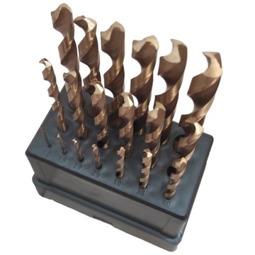 НАБОР СВЕРЛ С ТИТАНОВЫМ ПОКРЫТИЕМ 1,0-10 ММ, 19 ПРЕДМЕТОВ.