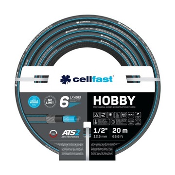 WĄŻ OGRODOWY 1/2 20M CELLFAST HOBBY 6 WARSTW