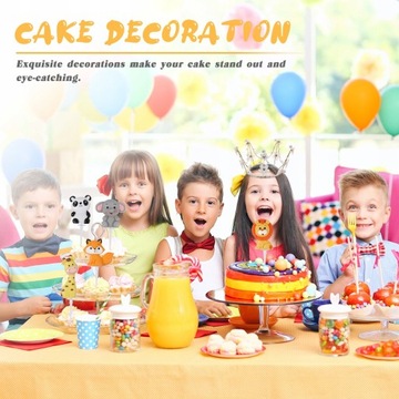 Фигурки животных джунглей для украшения торта.