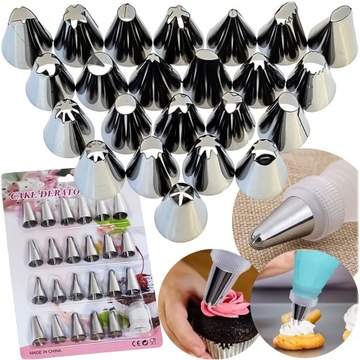 НАБОР БОЛЬШИХ КОНДИТЕРСКИХ ТАБЛЕТ 24х ДЛЯ ТОРТОВ И УКРАШЕНИЯ ТОРТОВ + ПЕРЕХОДНИК