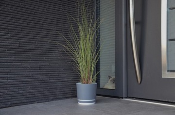 Doniczka16 GŁADKA EFEKT MATOWY grafit osłonka LOFT