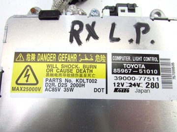 LEXUS RX II MĚNIČ SVĚTLA XENON 85967-51010