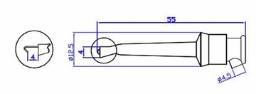 UM127.00R Chwytak plastikowy czerwony 55mm 60VDC 10A