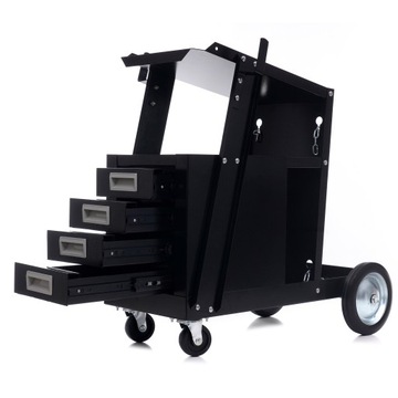 СВАРОЧНАЯ ТЕЛЕЖКА ДЛЯ СВАРОЧНЫХ МАШИН ПОЛКА С ВЫДВИЖНЫМИ ЯЩИКАМИ