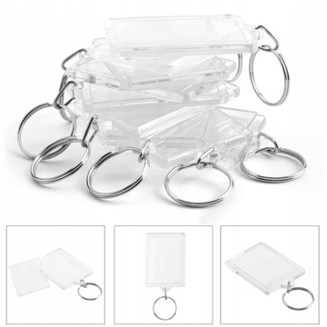Plastic Picture Frames Acrylic Keychain 100 Pcs