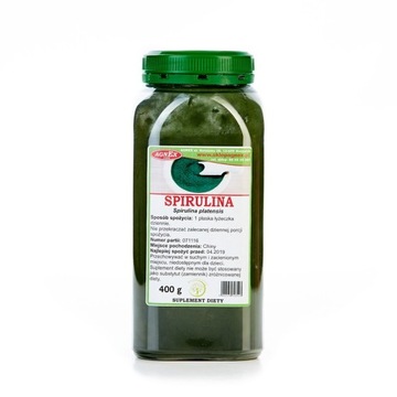 SPIRULINA 400g PROSZEK W PROSZKU NATURALNA ALGI