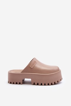 ТАПОЧКИ ЖЕНСКИЕ НА МАССИВНОЙ ПОДОШВЕ, МОДНЫЕ BIG STAR NN274016, БЕЖЕВЫЙ 39