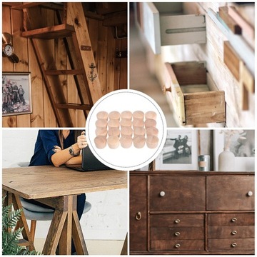 Заглушки для ремесленной мебели, деревянные верхние пуговицы