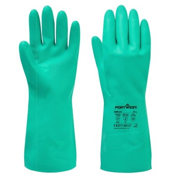 .AB810 Rękawice nitrylowe chemiczne spożywcze 320mm PORTWEST A810 M