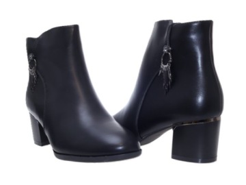 Botki damskie na słupku Black r. 38