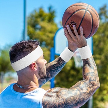 3x OPASKA SPORTOWA NA CZOŁO GŁOWĘ WŁOSY DO BIEGANIA ĆWICZENA UNISEX FROTKA