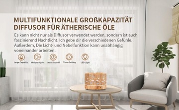 Dyfuzor Zapachowy, Nawilżacz Powietrza Lampa