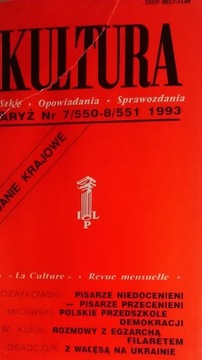 Kultura Szkice Opowiadania Sprawozdania nr 7-9/93