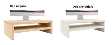 Подставка для монитора Дуб Нагано с полкой, невидимая установка