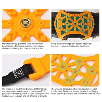 6 шт. противоскользящая цепь для автомобильных шин