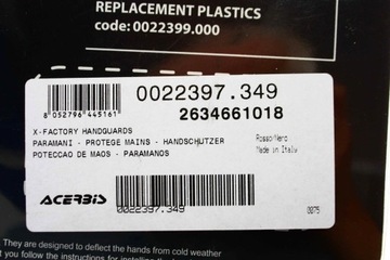 Поручни Acerbis X — заводские, с алюминиевым сердечником, красно-черные защитные ограждения