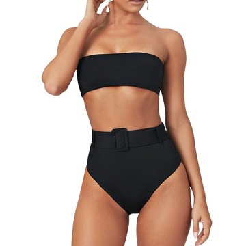 SEXY BIKINI Z PASKIEM STRÓJ KĄPIELOWY PUSHUP MODNY