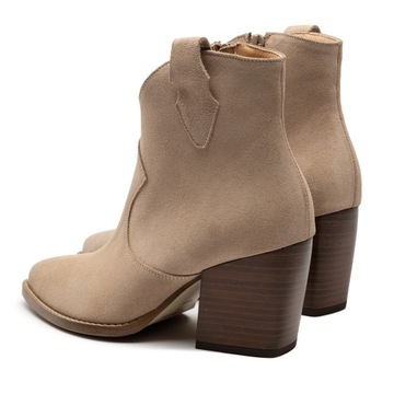 Botki R.Polański 1409 - Beżowy 659 Zamsz