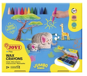 GRUBE KREDKI ŚWIECOWE TRÓJKĄTNE 300szt./12kolorów