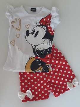 KOMPLET DZIEWCZĘCY 2CZ. LATO MYSZKA MINNIE 104-110