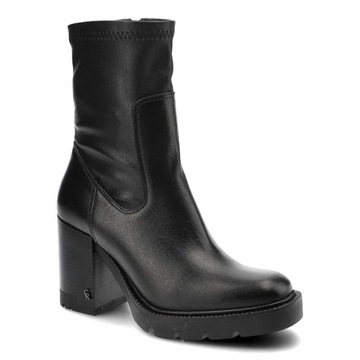 Czarne Botki Carinii Eleganckie Buty Jesienne
