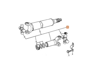 WAŁ NAPĘDOWY TYLNY 914/44400 JCB 2CX