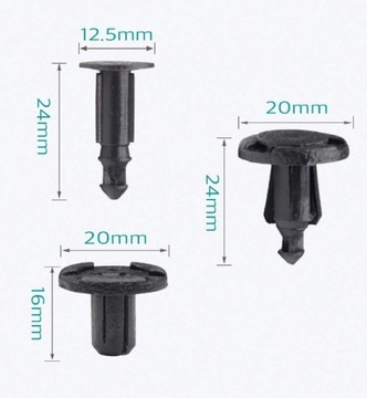 ШПИЛЬКИ KANGOO MICRA QASHQAI, КРЫШКИ ШАССИ, БАМПЕРЫ, БОКОВЫЕ ПАНЕЛИ.